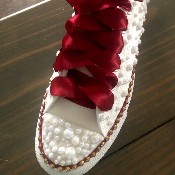 Bling Pearl Converse (Mint) - Picture 3 of 11